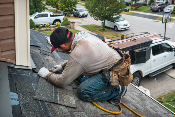 Professional Roofing technician working in Earlville, IL